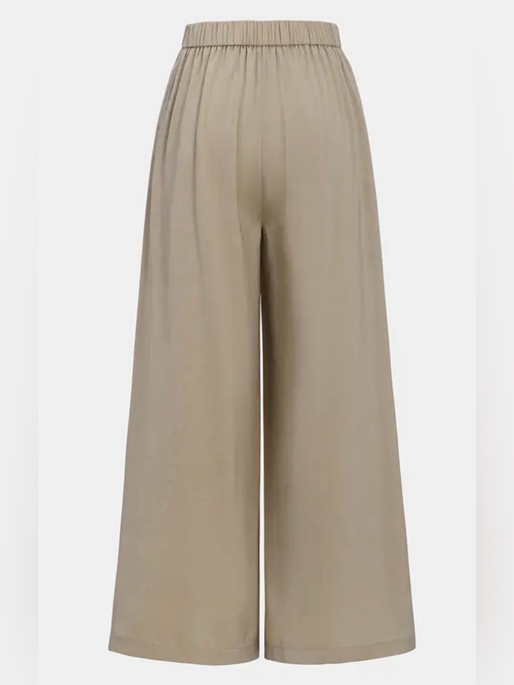 Cupshe Beige High-Rise Wide Leg Trousers Size Medium - Picture 5 of 9